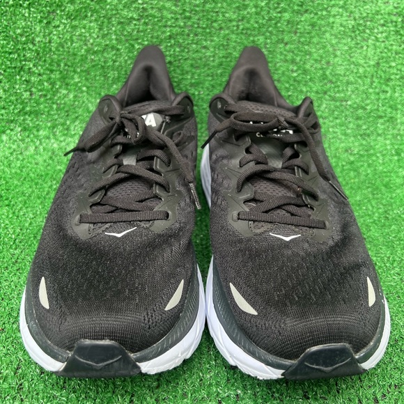 Hoka One One Womens Clifton 8 1119394 BWHT Black Running Shoes Sneakers Sz 12B - Picture 11 of 16